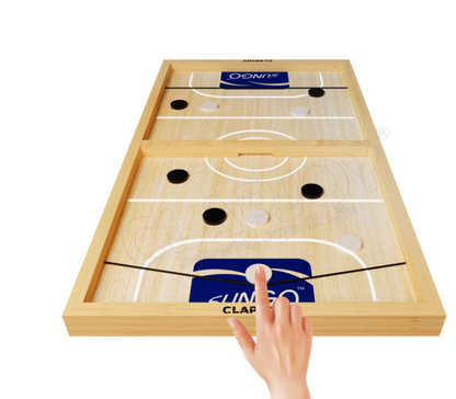Slingo Fastest Finger First Board Game , Wooden String Hockey Game Sling Puck Board