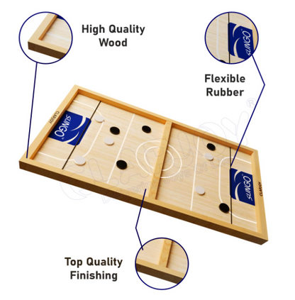 Slingo Fastest Finger First Board Game , Wooden String Hockey Game Sling Puck Board